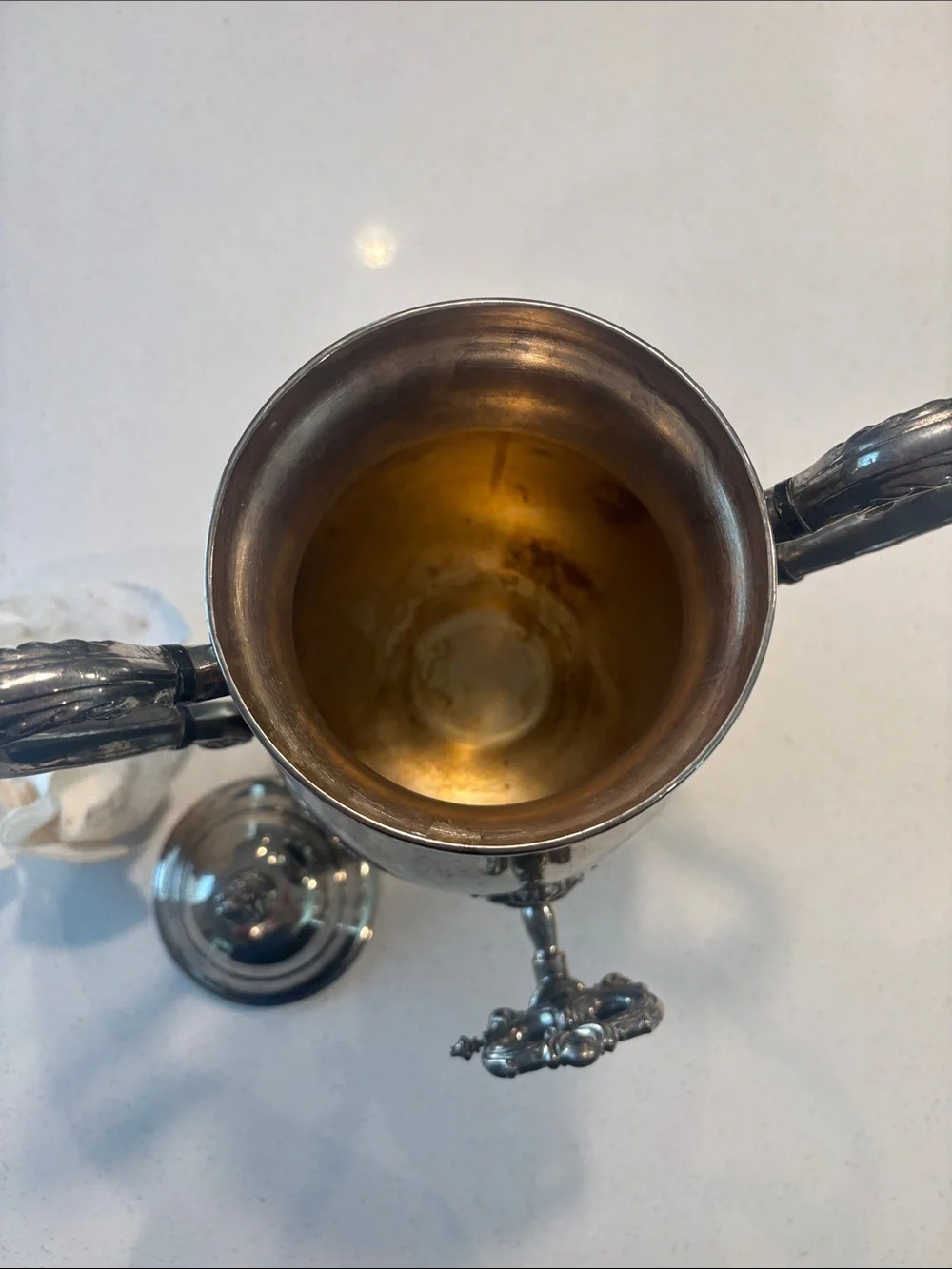 Vintage Ornate Silver-Plated Coffee Urn – Made in Indonesia